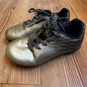 DSG gold black toddler lace up soccer cleats SIZE 9